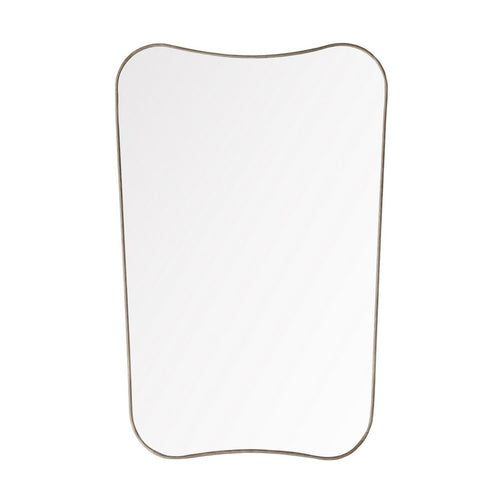 Crestview Wely Wall Mirror | 36x72" Portrait | Gray Curved Metal Frame