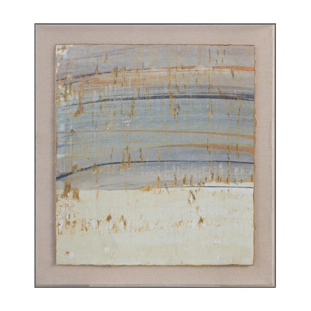 Crestview Henz Framed Wall Art | 22x24 Canvas | Pale Blue & Gray Abstract