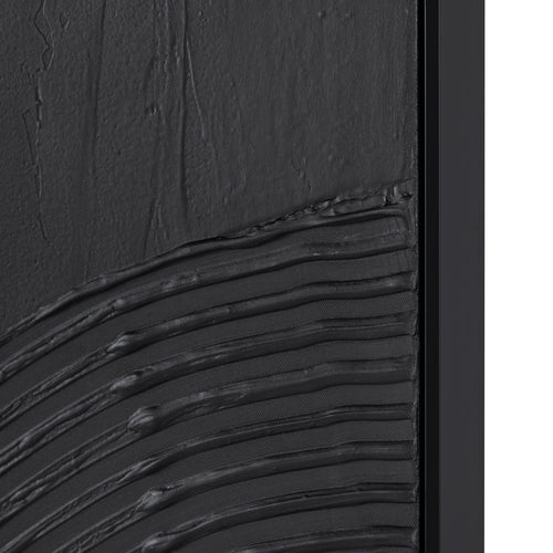 Wall Art Set of 2 | Abstract Textured Pattern | Black Frame Canvas 36x48