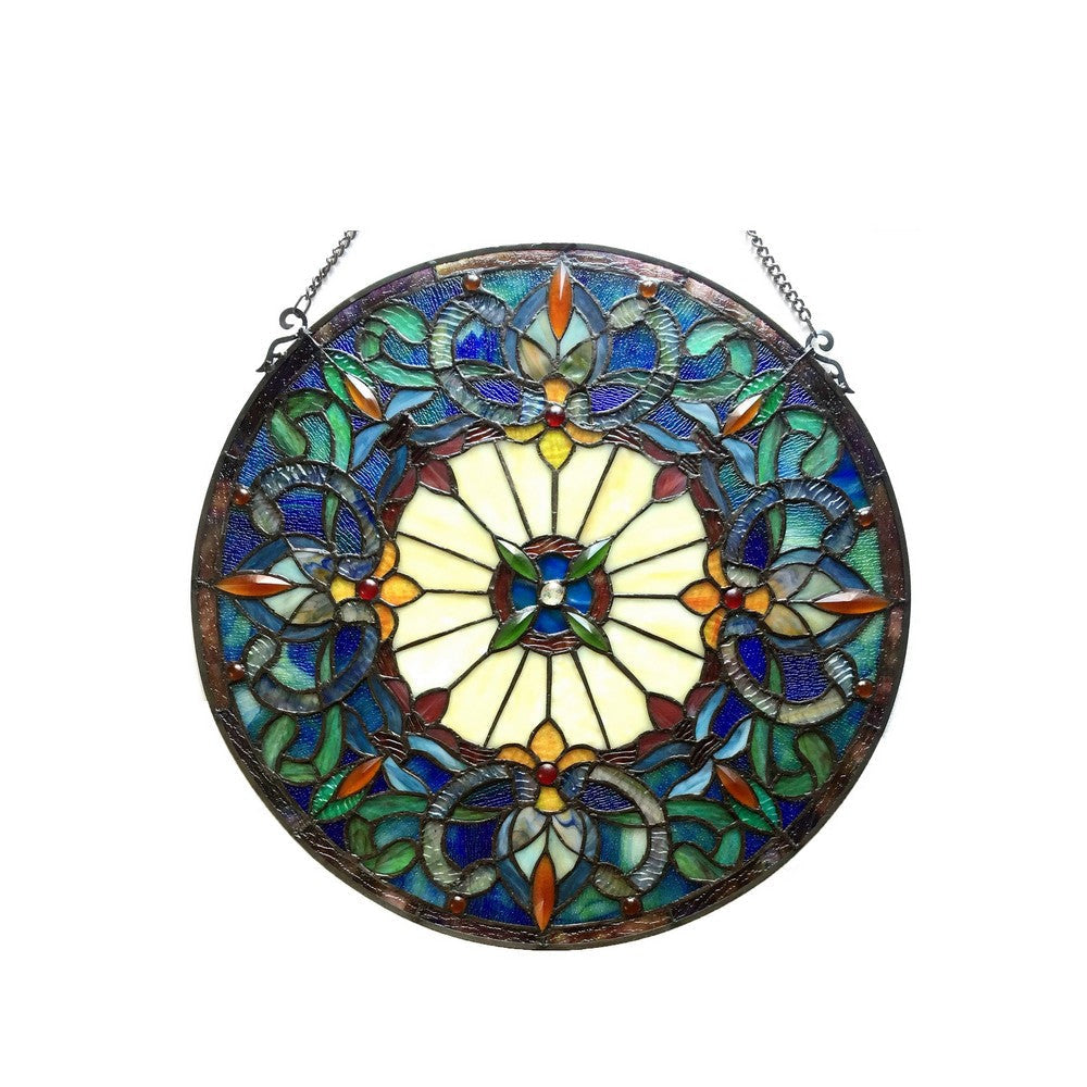 Chloe Lighting Frances Tiffany-Glass Victorian Window Panel 22’’ CHL-CH1P095BV22-GPN