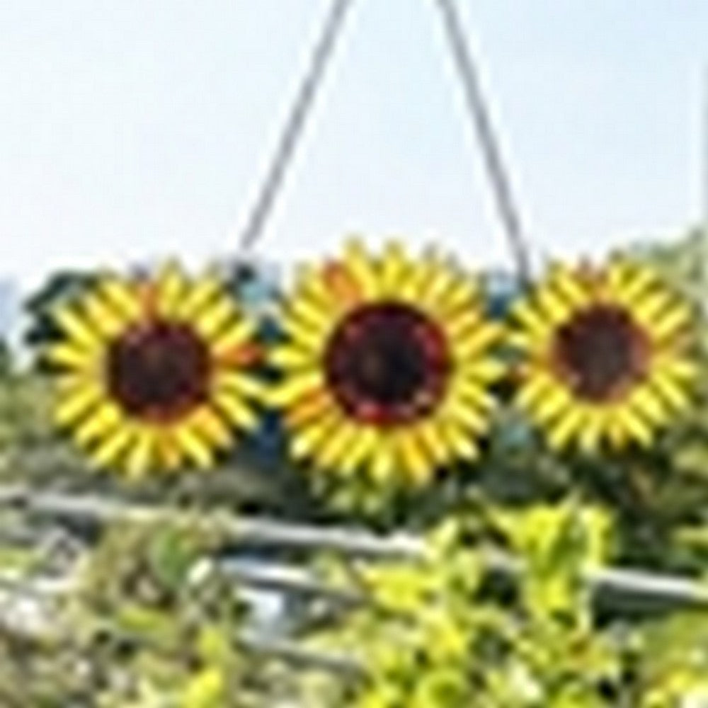 CHLOE Lighting ANNUUS Floral-Style Stained Glass Window Panel 22’’ Wide CHL-CH1P152SF22-HRT