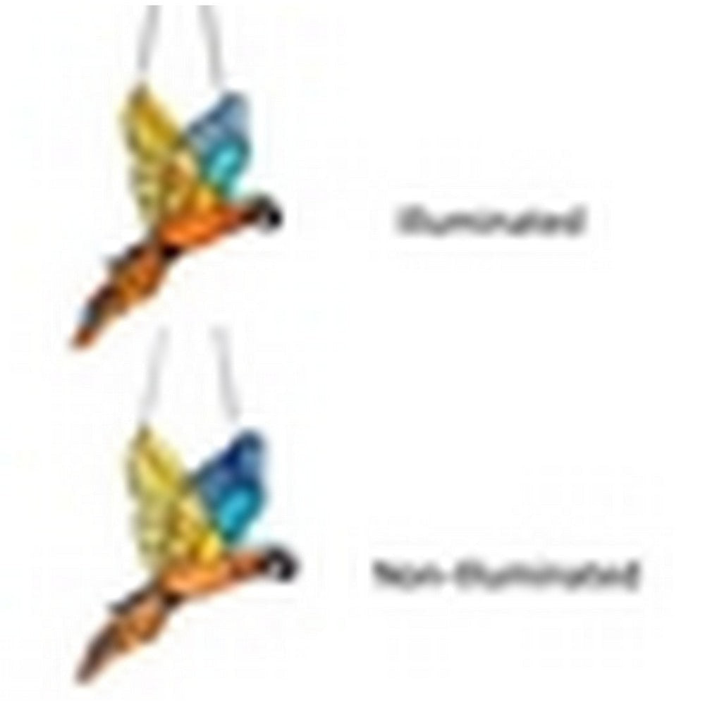 CHLOE Lighting MACAW Animal-Style Stained Glass Window Panel 14’’ Wide CHL-CH1P640YA14-BRD
