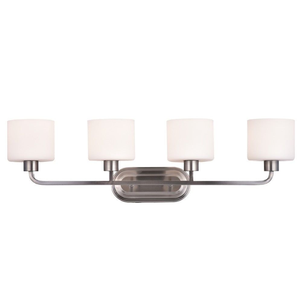 Transitional Style Bath Vanity Wall Fixture with Four Lights White CHL-CH21061BN34-BL4