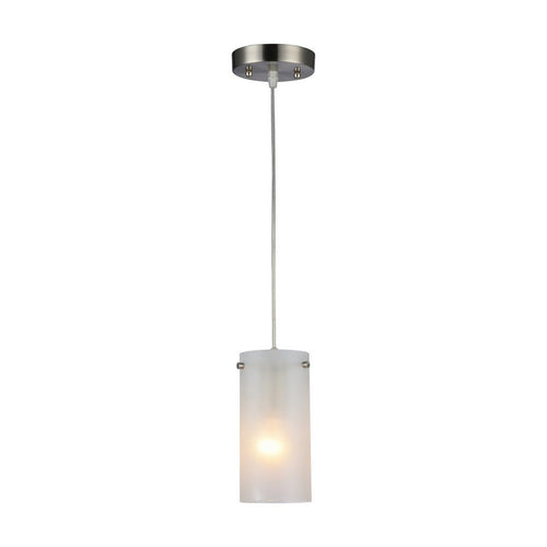 Chloe Lighting Ulla Transitional 1 Light Brushed Nickel Mini Pendant 4" Wide