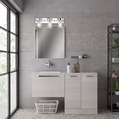 Lighting RAELYN Contemporary 3 Light Chrome Bath Vanity Fixture 22" Width