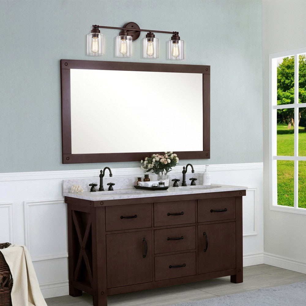 Chloe Lighting Karson Transitional 4 Light Oil Rubbed Bronze Bath Vanity Fixture 30’’ Wide CHL-CH2R119RB30-BL4