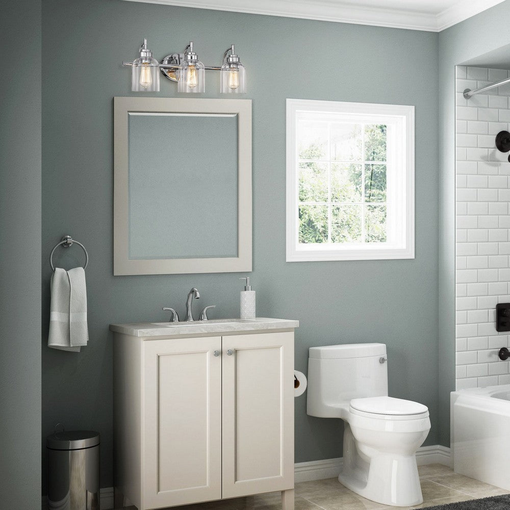 Chloe Lighting Adair Transitional 3 Light Chrome Bath Vanity Fixture 24’’ Wide CHL-CH2R147CM24-BL3