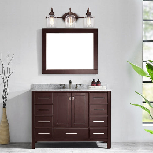 Chloe Lighting Adair Transitional 3 Light Oil Rubbed Bronze Bath Vanity Fixture 24" Wide