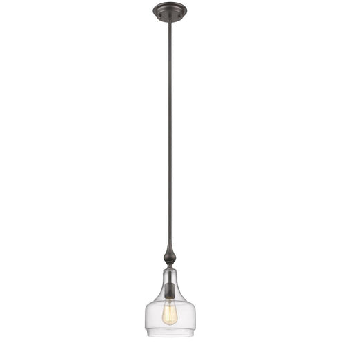 CHLOE Lighting LAYLA Transitional 1 Light Rubbed Bronze Ceiling Mini Pendant 8" Wide