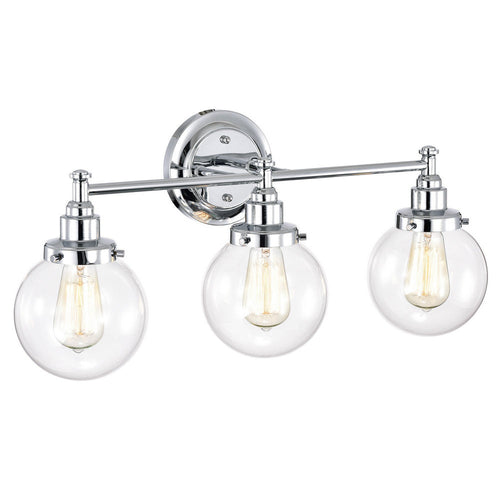Chloe Lighting Milo Transitional 3 Light Chrome Bath Vanity Fixture 24" Wide