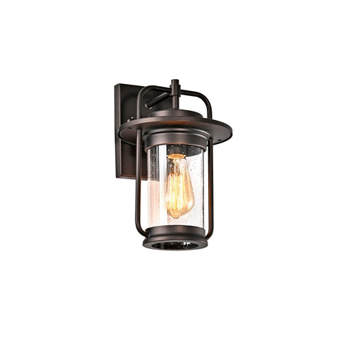 Lighting JEFFREY Transitional 1 Light Rubbed Bronze Outdoor Wall Sconce 13" Height