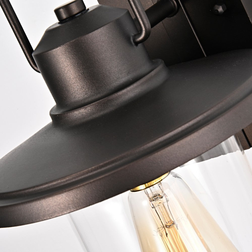 Lighting CHRISTOPHER Transitional 1 Light Rubbed Bronze Outdoor Wall Sconce 12’’ Height CHL-CH2S213RB12-OD1