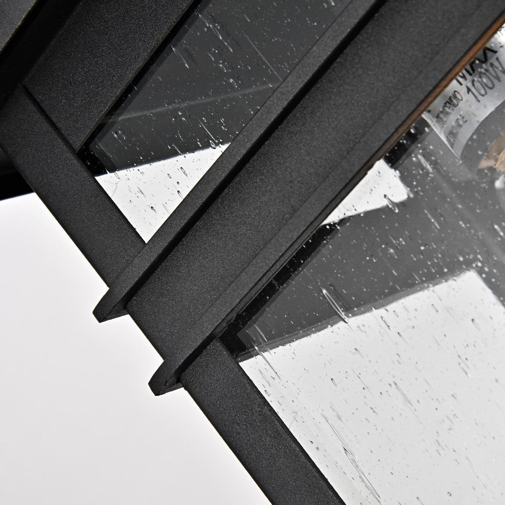 Lighting BRIAN Transitional 1 Light Textured Black Outdoor Wall Sconce 13’’ Height CHL-CH2S299BK13-OD1