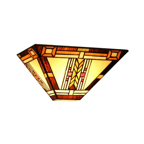 CHLOE Lighting GODE Tiffany-style 1 Light Mission Wall Sconce 12" Wide