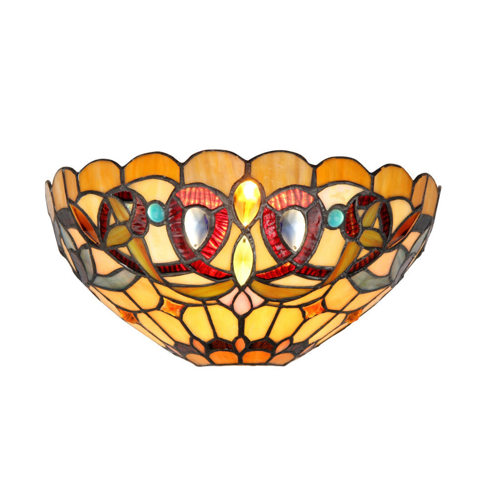 CHLOE Lighting SERENITY Tiffany-style 1 Light Victorian Wall Sconce 12" Wide