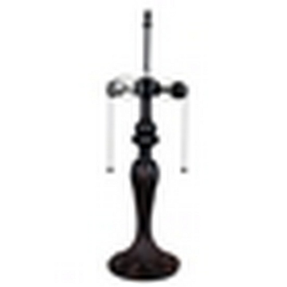 CHLOE Lighting ADIA Victorian Tiffany-Style Dark Bronze 2 Light Table Lamp 18’’ Wide CHL-CH38632AV18-TL2
