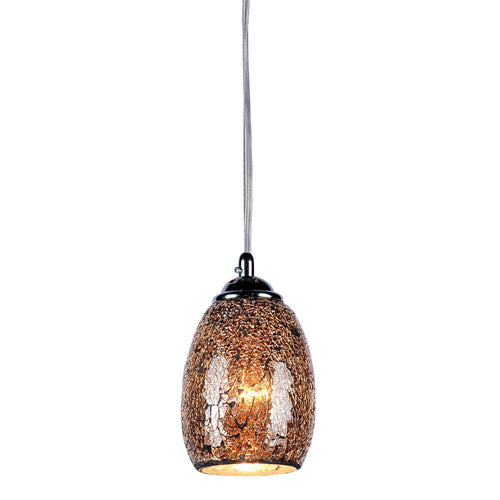 Mini Ceiling Pendant Light with Tempered Glass Shade, Multicolor
