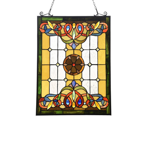 Lighting BILLIE Tiffany-style Victorian Design Window Panel 18" x 25"