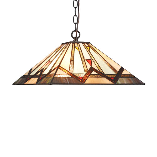 Lighting MANTON Mission 2 Light Blackish Bronze Ceiling Pendant 16" Wide