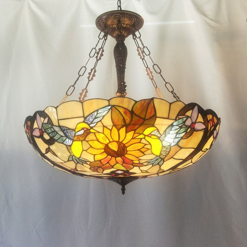 Lighting SOAR Tiffany-style Dark Antique Bronze 4 light Animal Ceiling Pendant 28" Wide