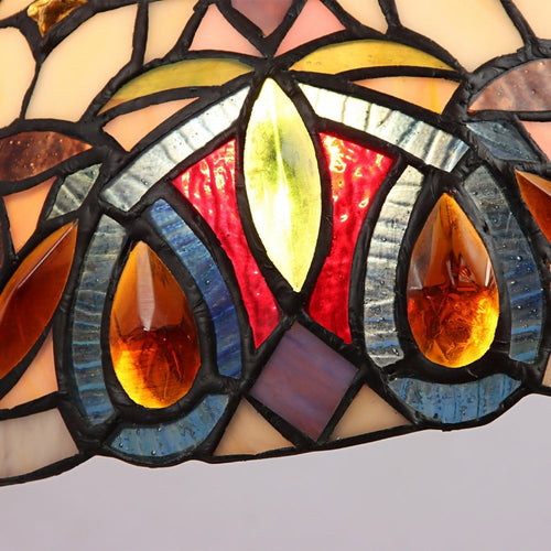 CHLOE Lighting SERENITY Victorian Tiffany-style Dark Bronze 1 Light Wall Sconce 8" Wide