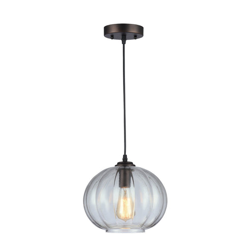 CARY Industrial Oil Rubbed Bronze 1 Light Ceiling Pendant 10" Wide
