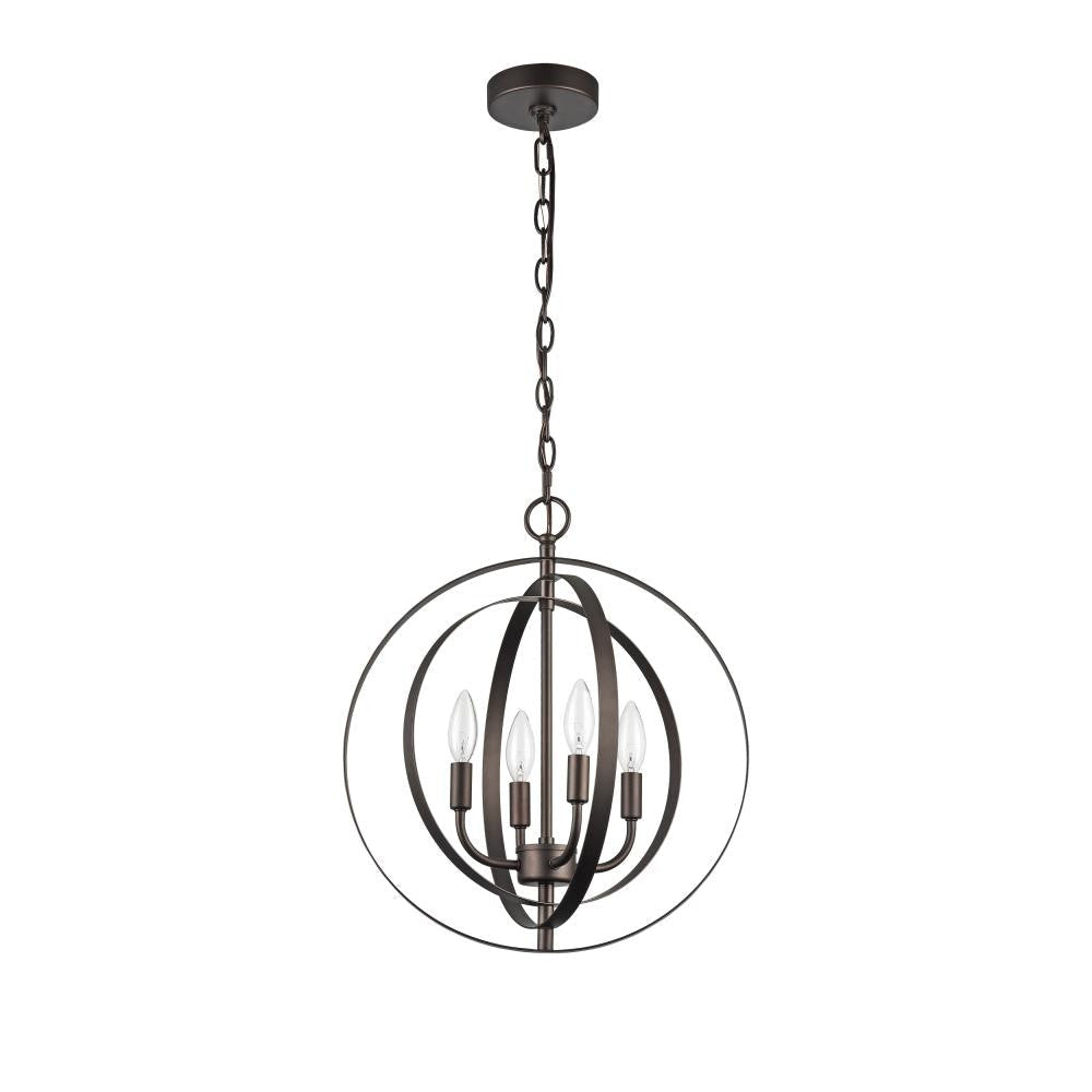 CHLOE Lighting OSBERT Industrial-style 4 Light Rubbed Bronze Ceiling Pendant 16" Wide