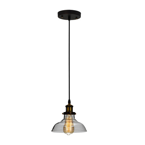 Lighting CADMAN Industrial 1 Light Oil Rubbed Bronze Ceiling Pendant 8" Wide