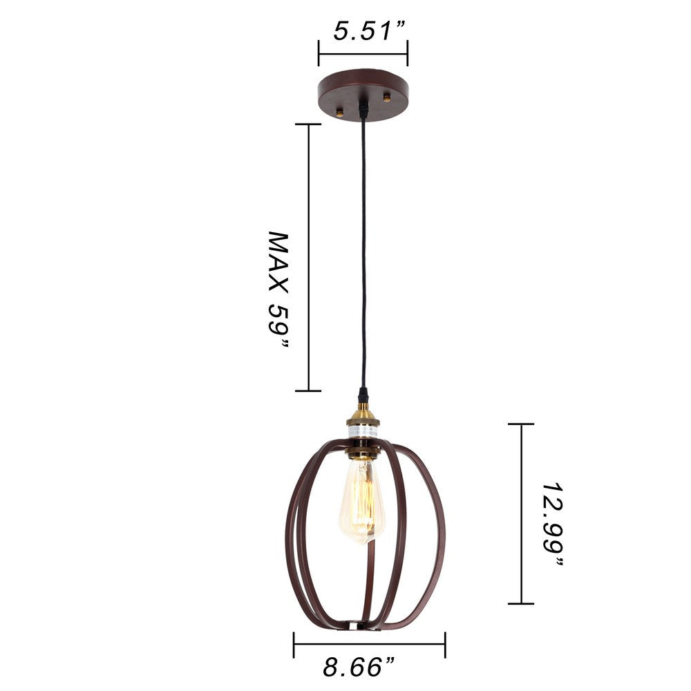 Lighting CERDIC Industrial 1 Light Oil Rubbed Bronze Ceiling Pendant 8’’ Wide CHL-CH6D810RB08-DP1