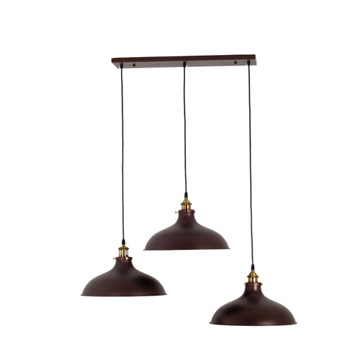 Lighting EADRED Industrial 3 Light Oil Rubbed Bronze Island Pendant 14" Wide