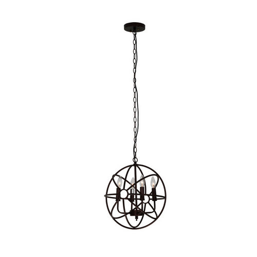 Lighting FREELAND Industrial 4 Light Oil Rubbed Bronze Ceiling Pendant 17" Wide