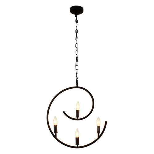 Lighting IRONCLAD Farmhouse 4 Light Oil Rubbed Bronze Ceiling Pendant 20" Wide