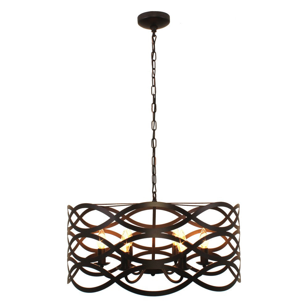 Lighting CAPELLA Transitional 6 Light Oil Rubbed Bronze Ceiling Pendant 24’’ Wide CHL-CH7S023RB24-UP6