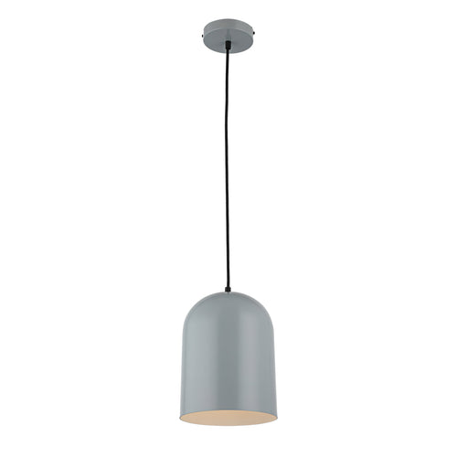 Lighting IRONCLAD Contemporary-Style 1 Light Gray and White Ceiling Mini Pendant 8" Wide