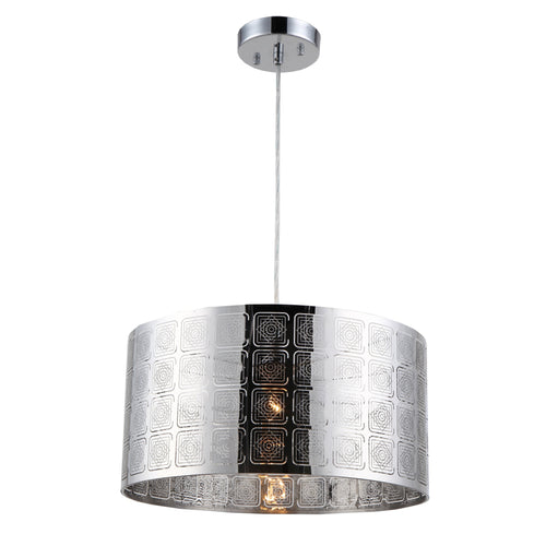 Lighting SIERRA Farmhouse 1 Light Chrome Ceiling Pendant 15" Wide