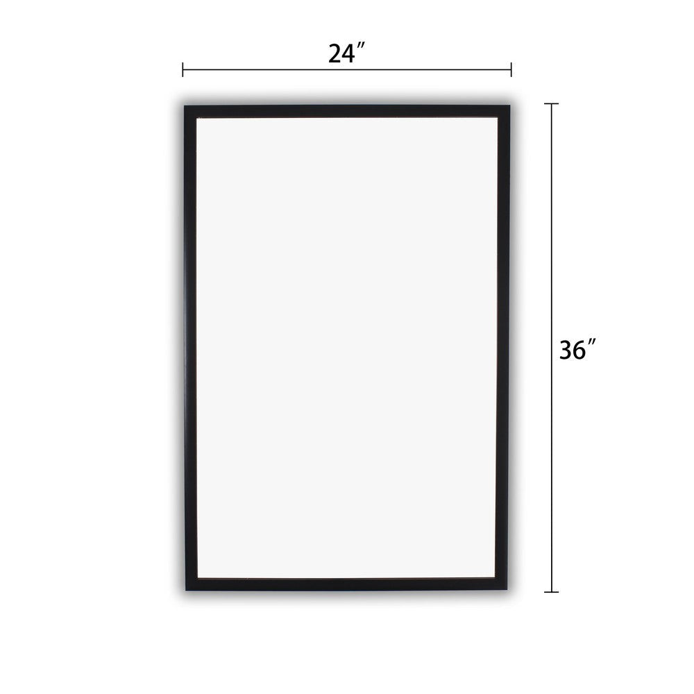 Reflection Textured Black Rectangular Framed Wall Mirror 36’’ Height CHL-CH8M005BK36-FRT