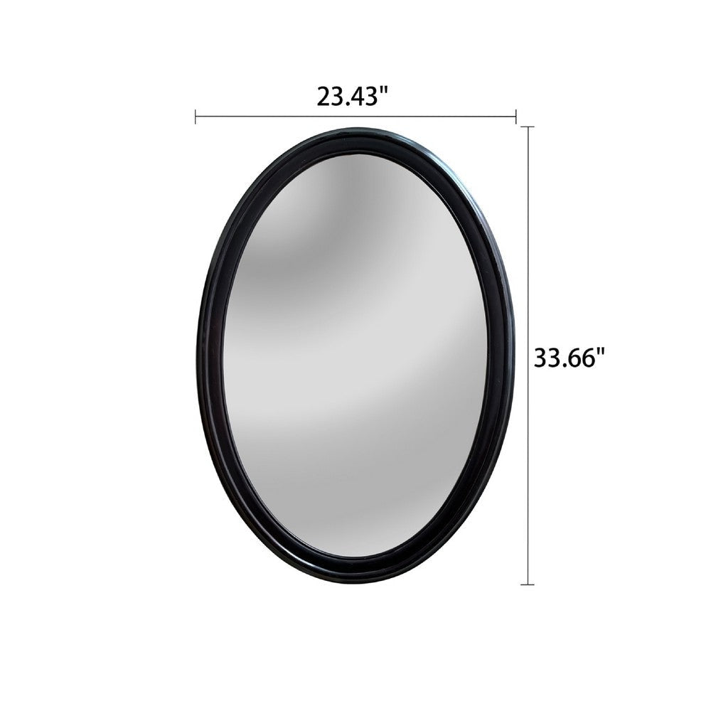 CHLOE’s Reflection Contemporary-Style Cherry Finish Oval Wall Mirror 34’’ Tall CHL-CH8M007CH34-VOV