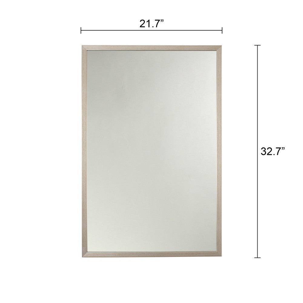 Reflection Silver Finish Rectangular Framed Wall Mirror 33’’ Height CHL-CH8M009SP33-FRT