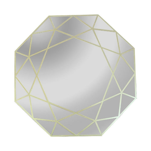 CHLOE's Reflection Contemporary-Style Octagon Golden Finish Wall Mirror 30" Tall