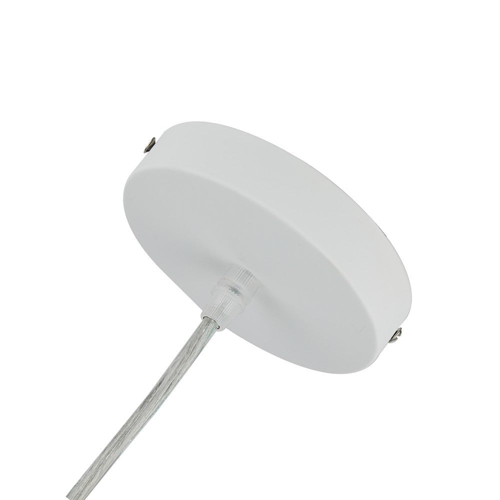 Lighting IRONCLAD Contemporary-Style 1 Light Matt White Ceiling Mini Pendant 8’’ Wide CHL-CH8S463WH08-DP1