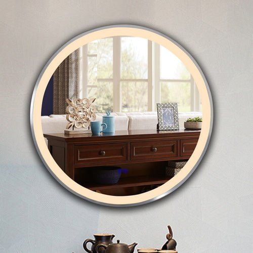 Luminosity Embedded Round Touchscreen Led Mirror 3 Color Temperatures 3000K-6000K 30" Wide