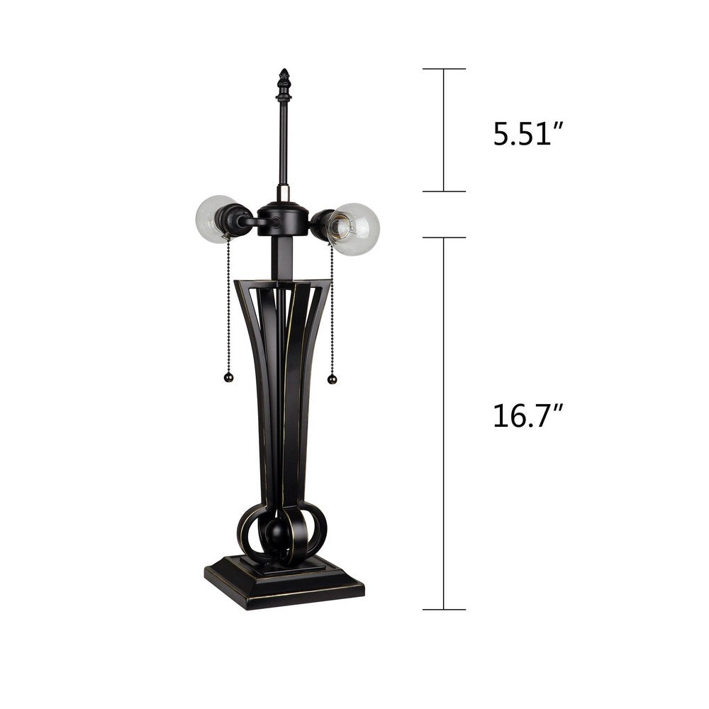 CHRT002WB16-TL2 Black + Brush Gold Table Lamp