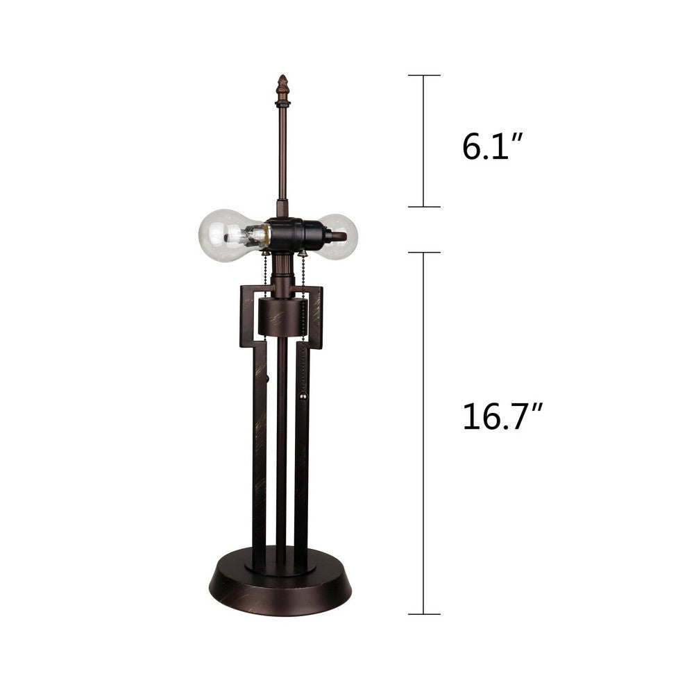 CHRT006AB16-TL2 Dark Coffee + Brush Gold Table Lamp