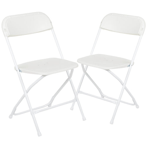 White Plastic Folding Chair