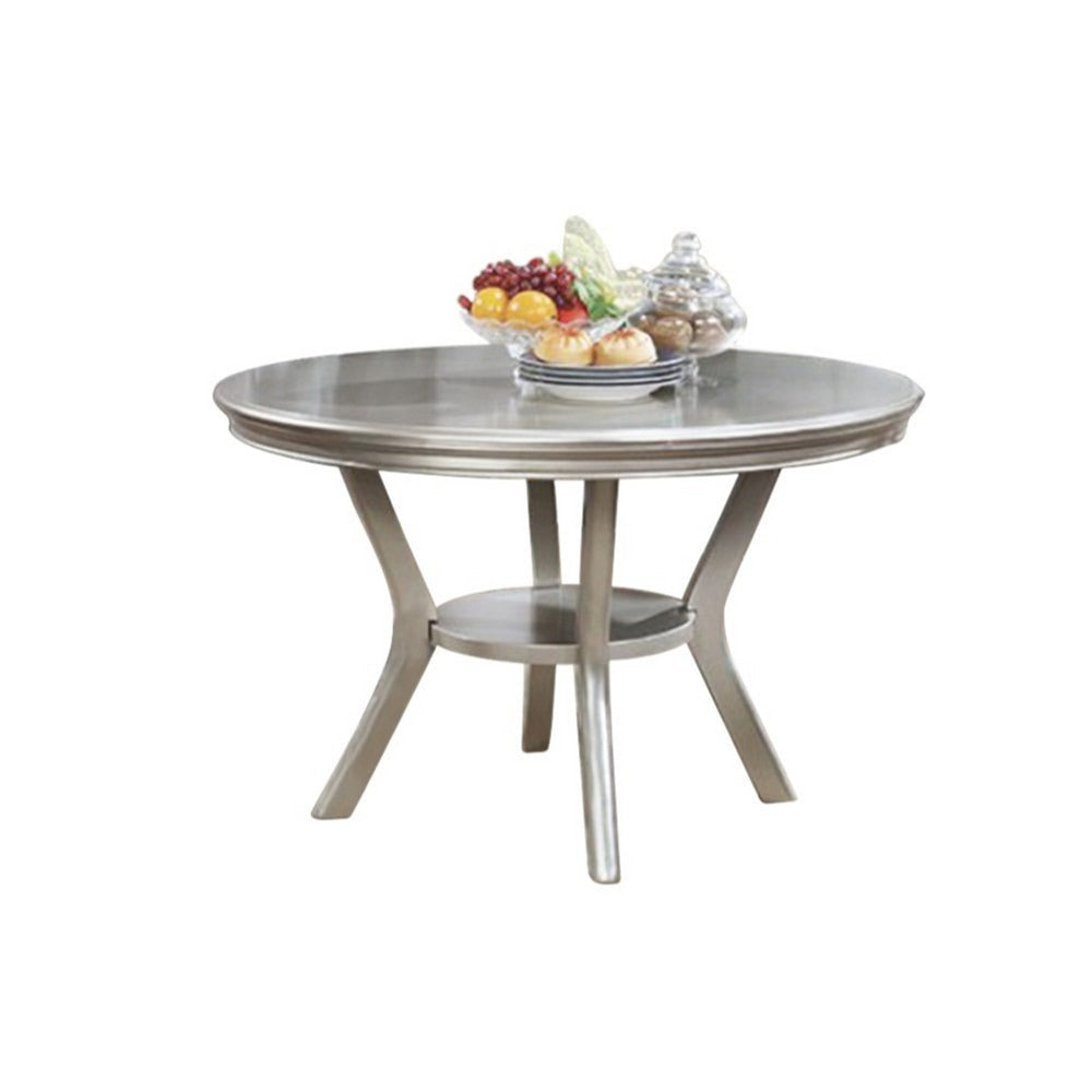 Dining Table | Amina Round Contemporary | Champagne Finish FOA-CM3219RT