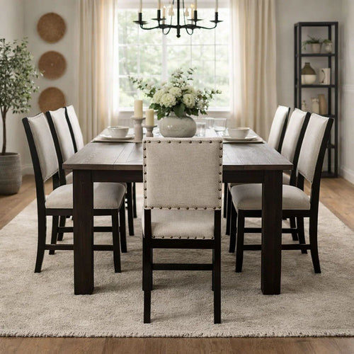 Bar Chair Set of 2 | Sania II Rustic | Ivory Linen Cream