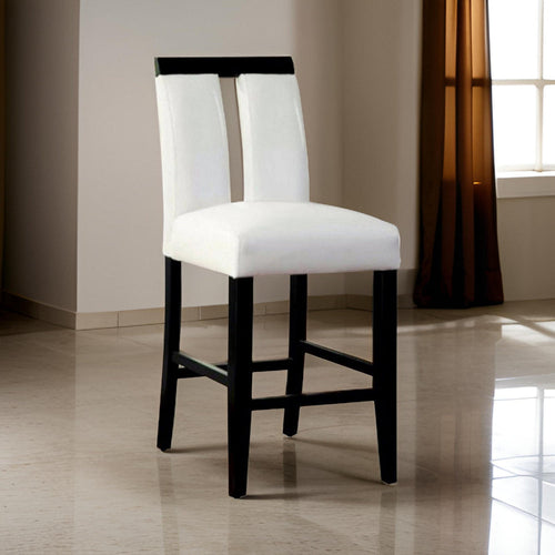 Counter Chair Set of 2 | Luminar II | White Black Finish