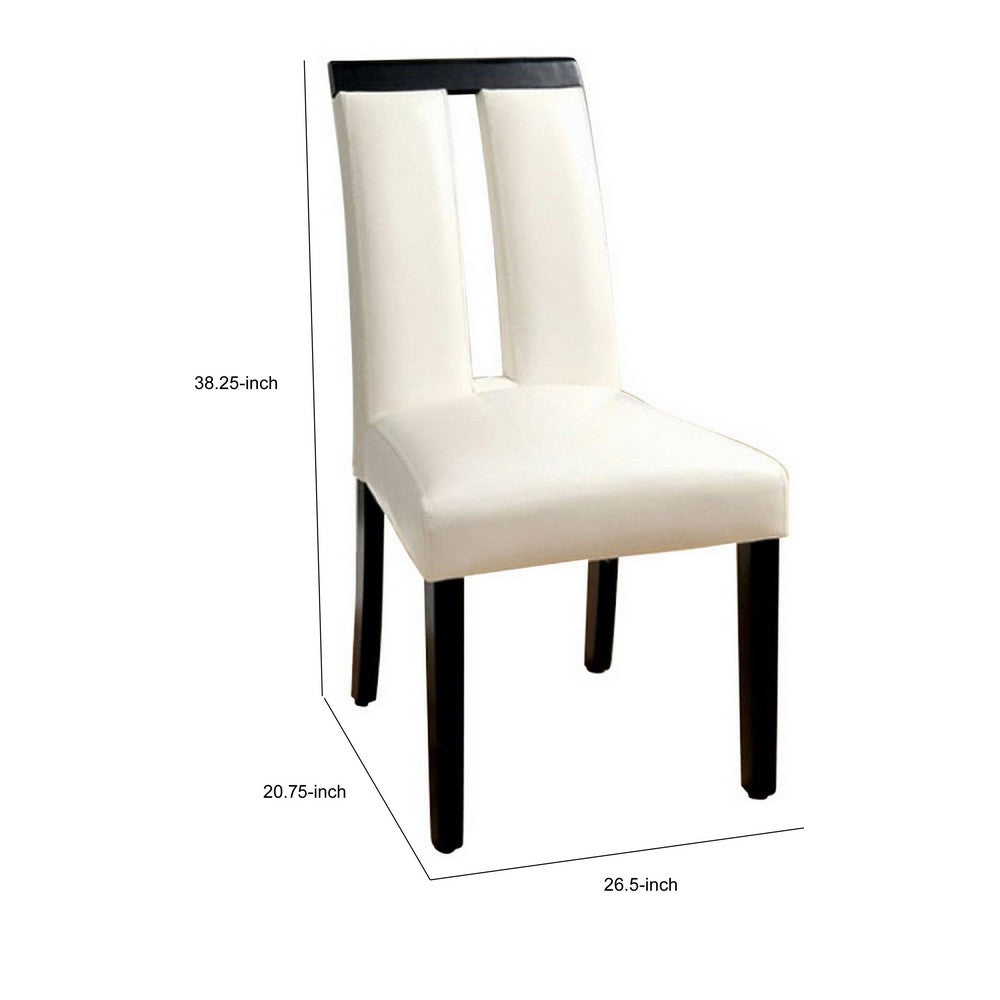 Side Chair Set of 2 | Luminar | White Cal Foam | Black Finish