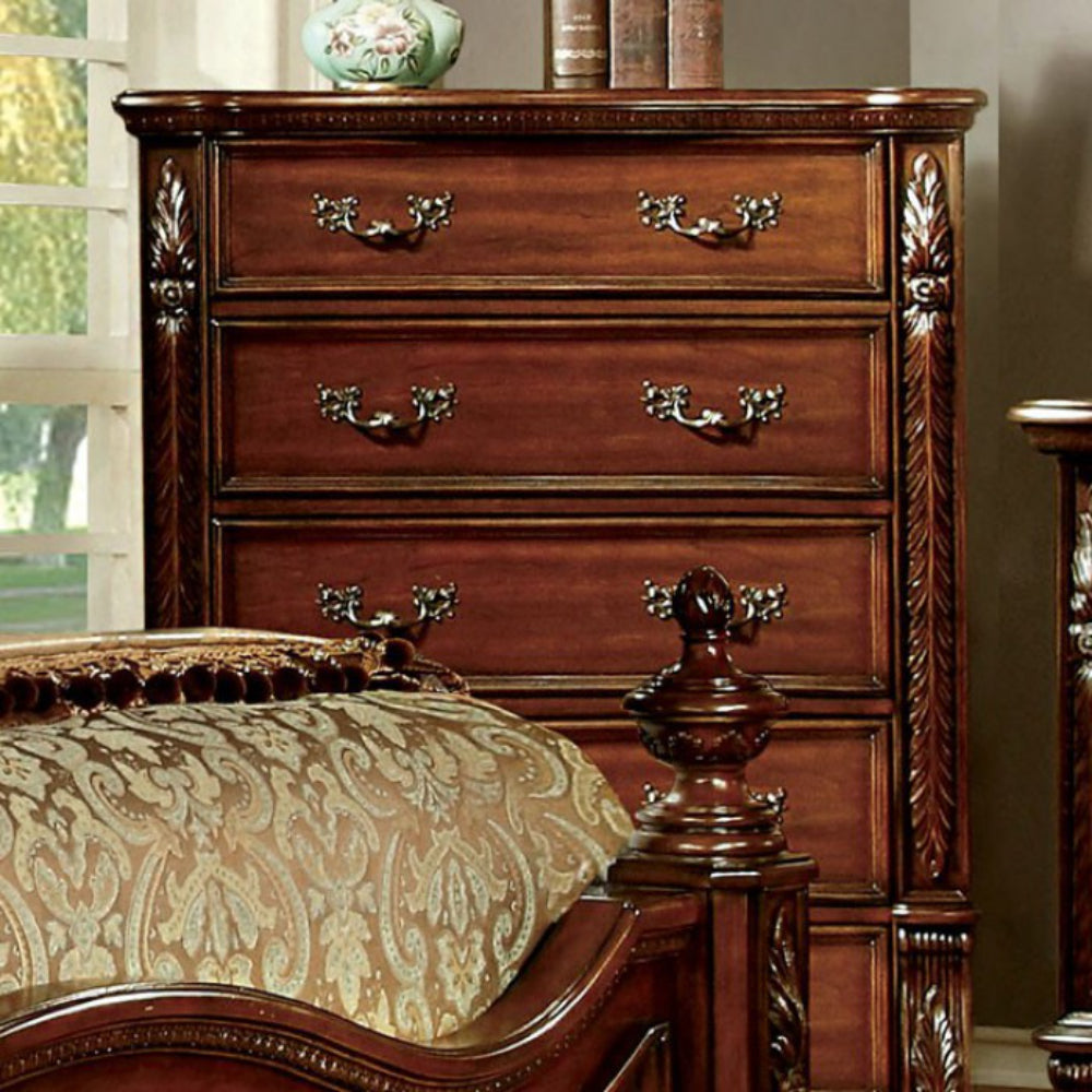 Chest | Traditional Wood | Elegant Style | Cherry Brown