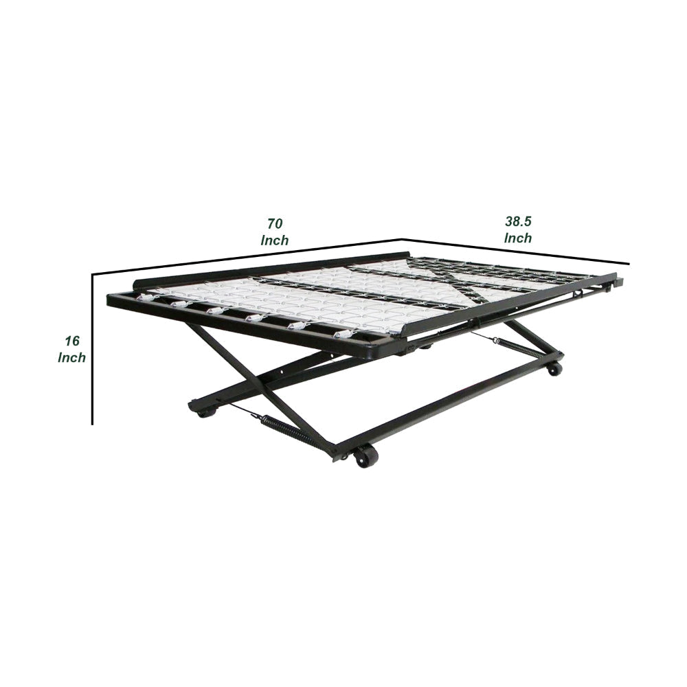 Trundle Bed | Pop Up Frame | High Carbon Rail Steel | Black FOA-MT-POPUP-39